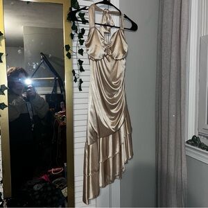 “My Michelle”  Vintage Asymmetrical Gold Dress